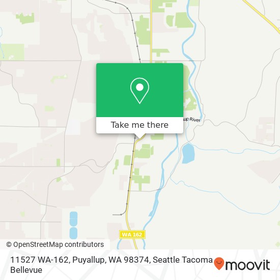 Mapa de 11527 WA-162, Puyallup, WA 98374