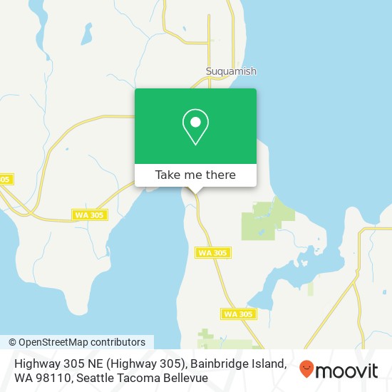 Mapa de Highway 305 NE (Highway 305), Bainbridge Island, WA 98110