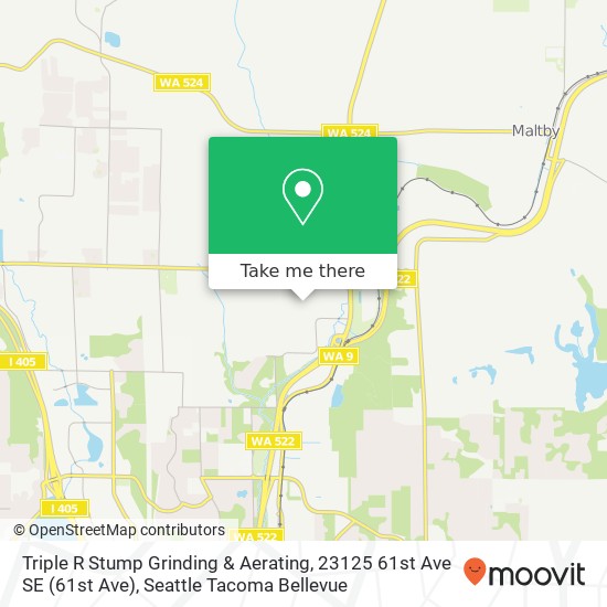 Mapa de Triple R Stump Grinding & Aerating, 23125 61st Ave SE