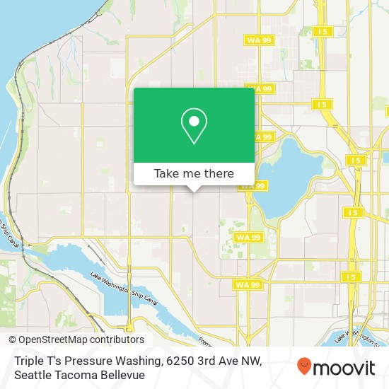 Mapa de Triple T's Pressure Washing, 6250 3rd Ave NW