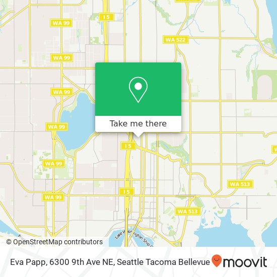 Mapa de Eva Papp, 6300 9th Ave NE