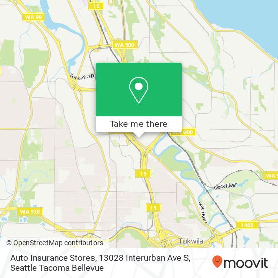 Mapa de Auto Insurance Stores, 13028 Interurban Ave S