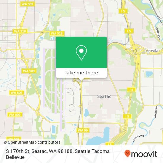 Mapa de S 170th St, Seatac, WA 98188