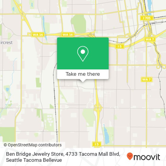 Ben Bridge Jewelry Store, 4733 Tacoma Mall Blvd map