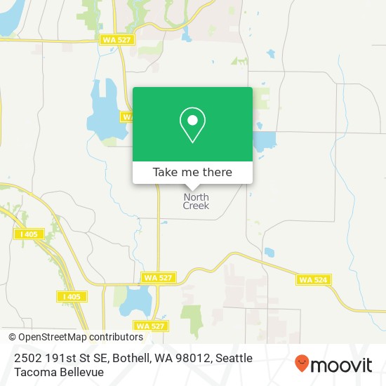 Mapa de 2502 191st St SE, Bothell, WA 98012