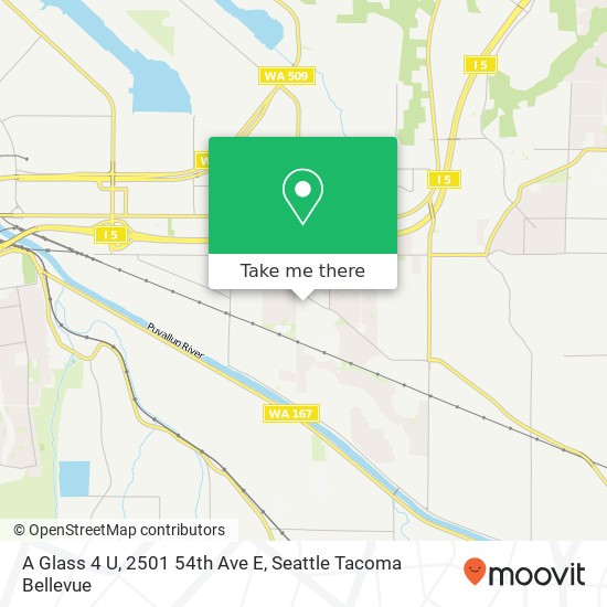 Mapa de A Glass 4 U, 2501 54th Ave E