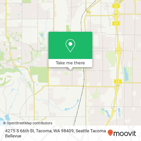 Mapa de 4275 S 66th St, Tacoma, WA 98409
