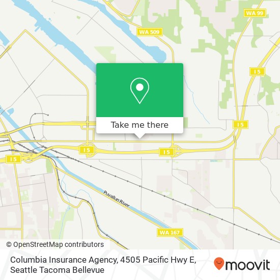 Mapa de Columbia Insurance Agency, 4505 Pacific Hwy E