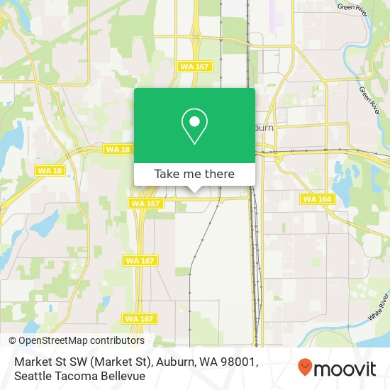 Mapa de Market St SW (Market St), Auburn, WA 98001