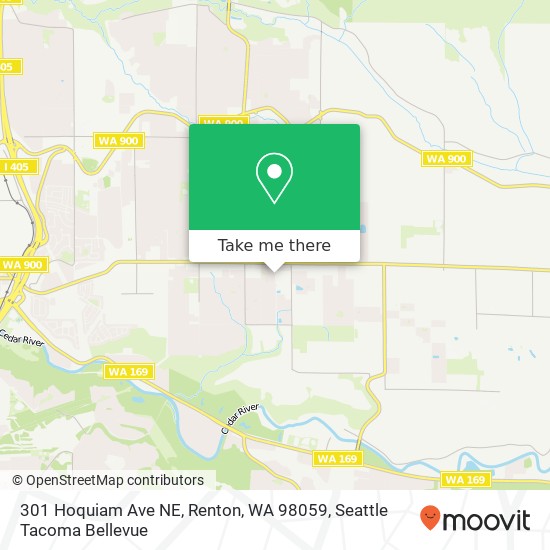 Mapa de 301 Hoquiam Ave NE, Renton, WA 98059