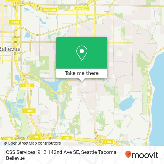 Mapa de CSS Services, 912 142nd Ave SE