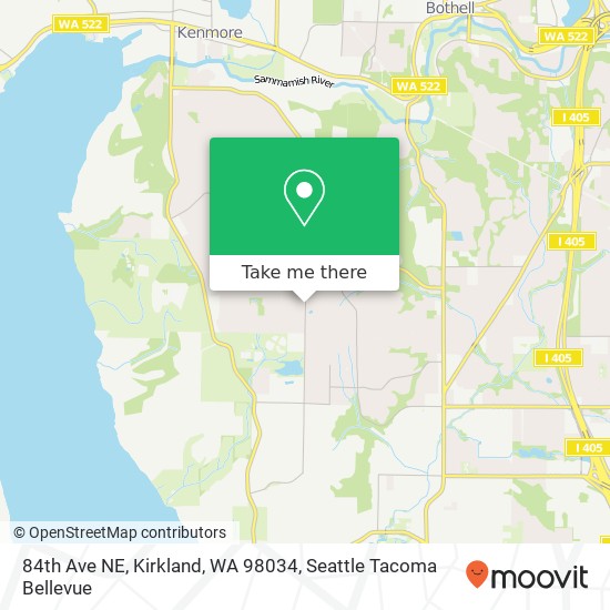 Mapa de 84th Ave NE, Kirkland, WA 98034