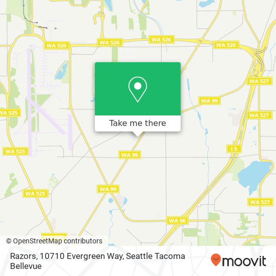 Razors, 10710 Evergreen Way map