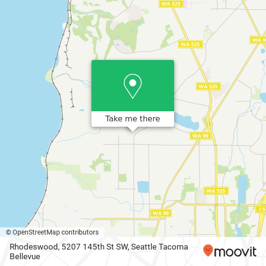 Mapa de Rhodeswood, 5207 145th St SW