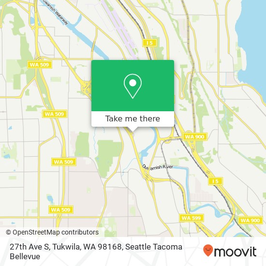 Mapa de 27th Ave S, Tukwila, WA 98168