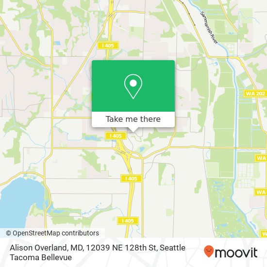 Alison Overland, MD, 12039 NE 128th St map