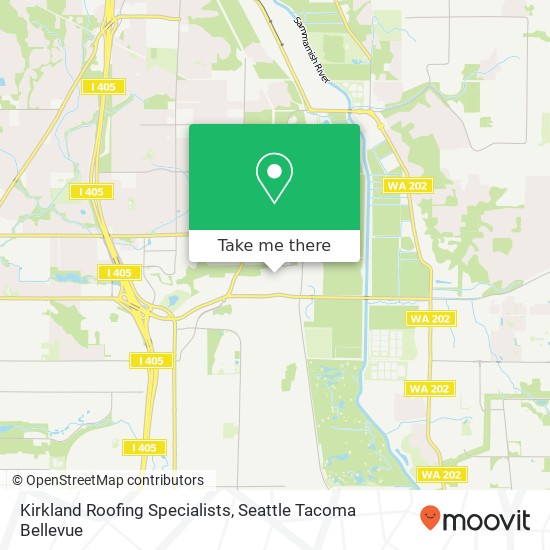 Kirkland Roofing Specialists map