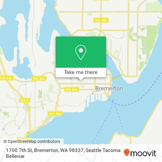 Mapa de 1700 7th St, Bremerton, WA 98337