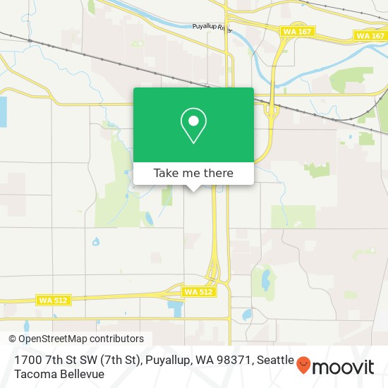 Mapa de 1700 7th St SW (7th St), Puyallup, WA 98371
