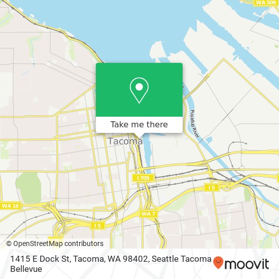 Mapa de 1415 E Dock St, Tacoma, WA 98402