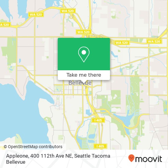 Appleone, 400 112th Ave NE map