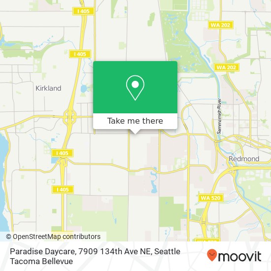 Mapa de Paradise Daycare, 7909 134th Ave NE