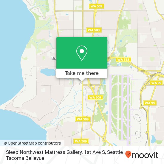 Mapa de Sleep Northwest Mattress Gallery, 1st Ave S