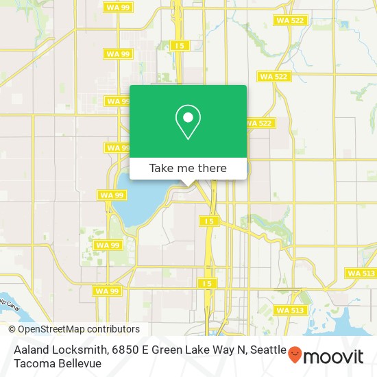 Mapa de Aaland Locksmith, 6850 E Green Lake Way N