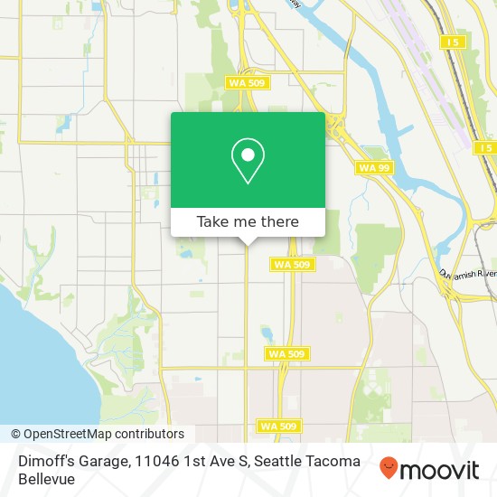 Mapa de Dimoff's Garage, 11046 1st Ave S