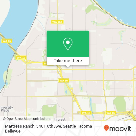 Mapa de Mattress Ranch, 5401 6th Ave