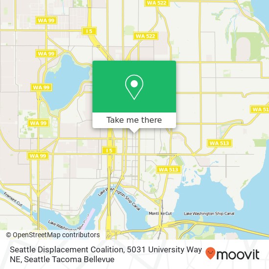 Seattle Displacement Coalition, 5031 University Way NE map