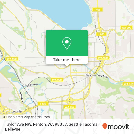 Taylor Ave NW, Renton, WA 98057 map