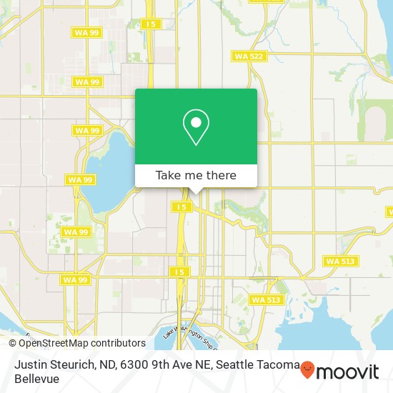 Mapa de Justin Steurich, ND, 6300 9th Ave NE