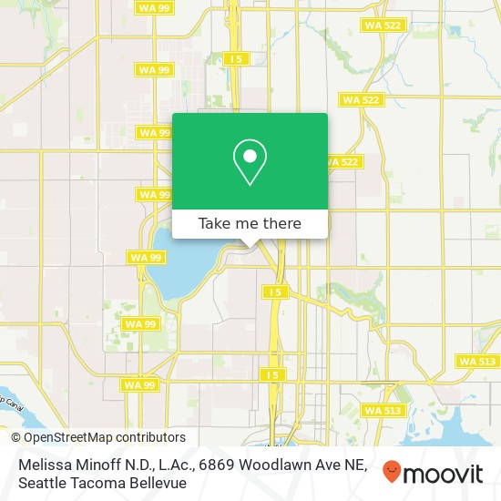 Mapa de Melissa Minoff N.D., L.Ac., 6869 Woodlawn Ave NE