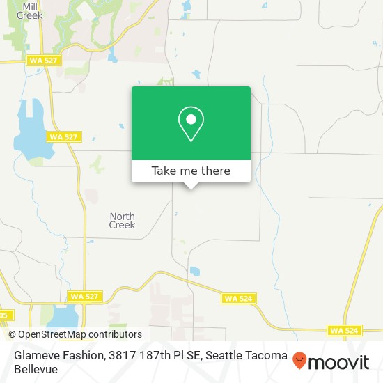 Mapa de Glameve Fashion, 3817 187th Pl SE