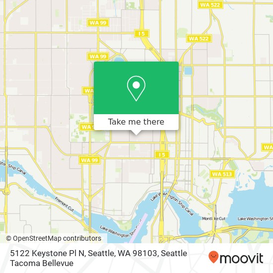 Mapa de 5122 Keystone Pl N, Seattle, WA 98103