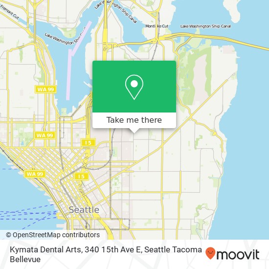 Mapa de Kymata Dental Arts, 340 15th Ave E