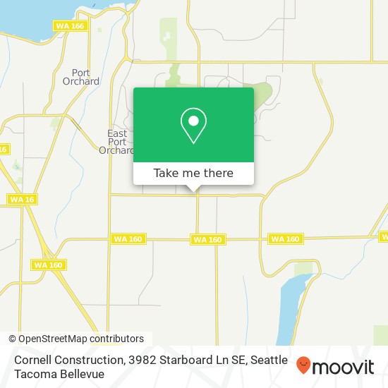 Mapa de Cornell Construction, 3982 Starboard Ln SE