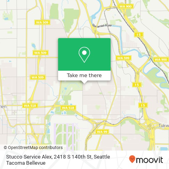 Mapa de Stucco Service Alex, 2418 S 140th St