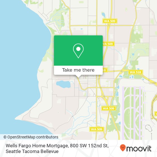 Mapa de Wells Fargo Home Mortgage, 800 SW 152nd St
