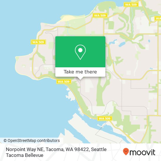 Mapa de Norpoint Way NE, Tacoma, WA 98422