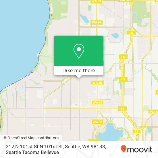 Mapa de 212,N 101st St N 101st St, Seattle, WA 98133