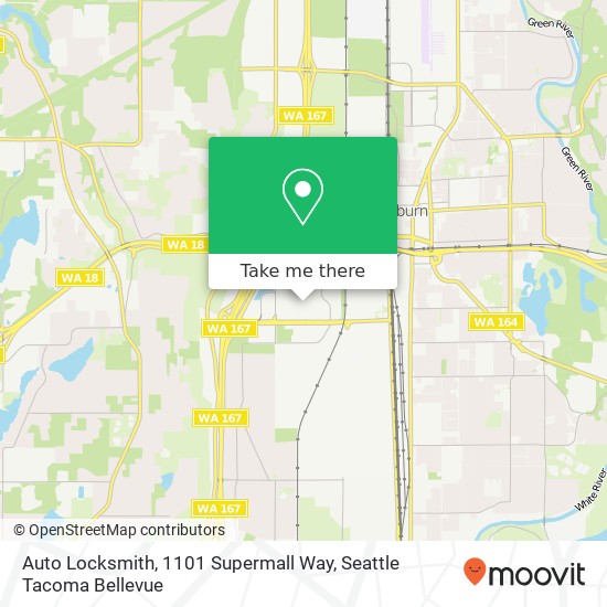 Mapa de Auto Locksmith, 1101 Supermall Way