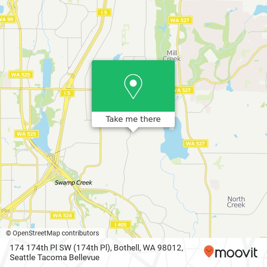 Mapa de 174 174th Pl SW (174th Pl), Bothell, WA 98012