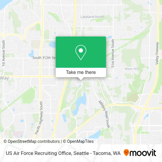 Mapa de US Air Force Recruiting Office