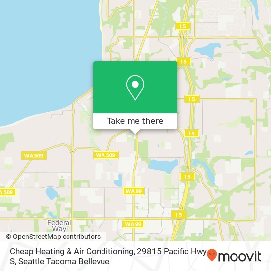 Cheap Heating & Air Conditioning, 29815 Pacific Hwy S map