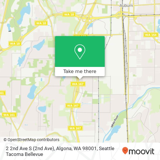 Mapa de 2 2nd Ave S (2nd Ave), Algona, WA 98001