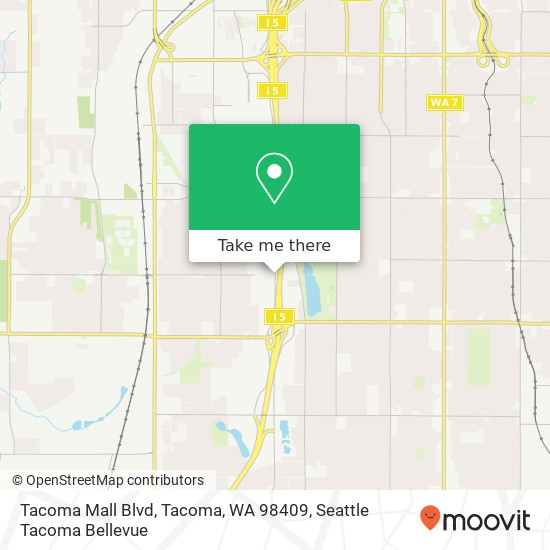 Mapa de Tacoma Mall Blvd, Tacoma, WA 98409