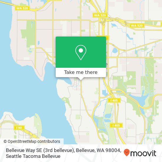 Mapa de Bellevue Way SE (3rd bellevue), Bellevue, WA 98004