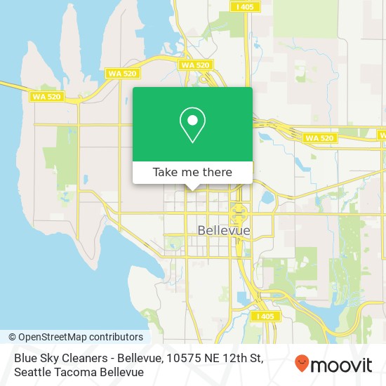 Mapa de Blue Sky Cleaners - Bellevue, 10575 NE 12th St